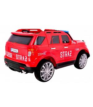 Coche policía 12v, rojo - 1-6 años, mando distancia, luces, sonidos y megáfono - INDA465-RA-CH9935